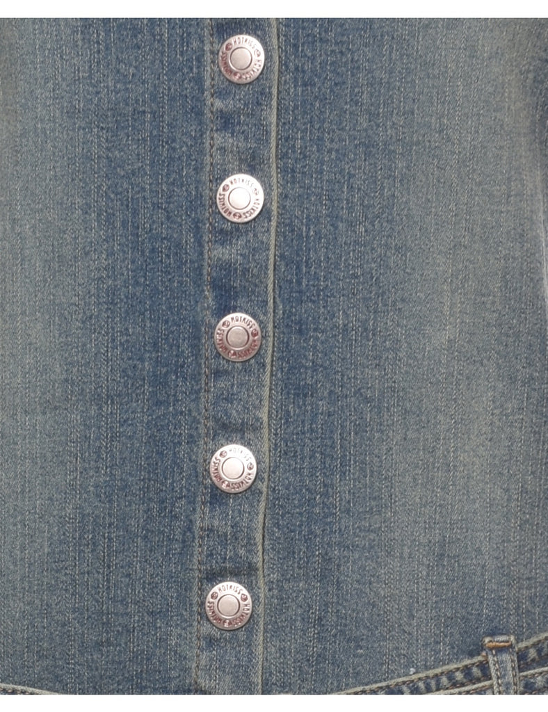 Stone Wash Y2K Denim Dress - S