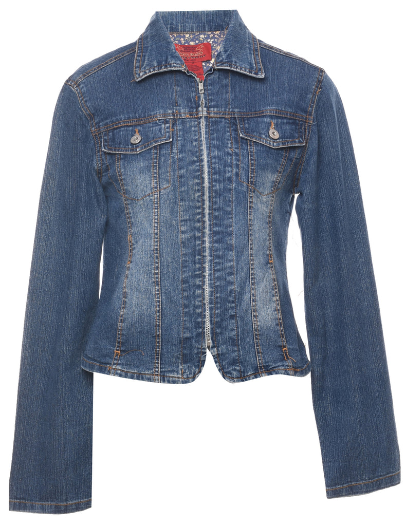 Stone Wash Y2K Denim Jacket - M