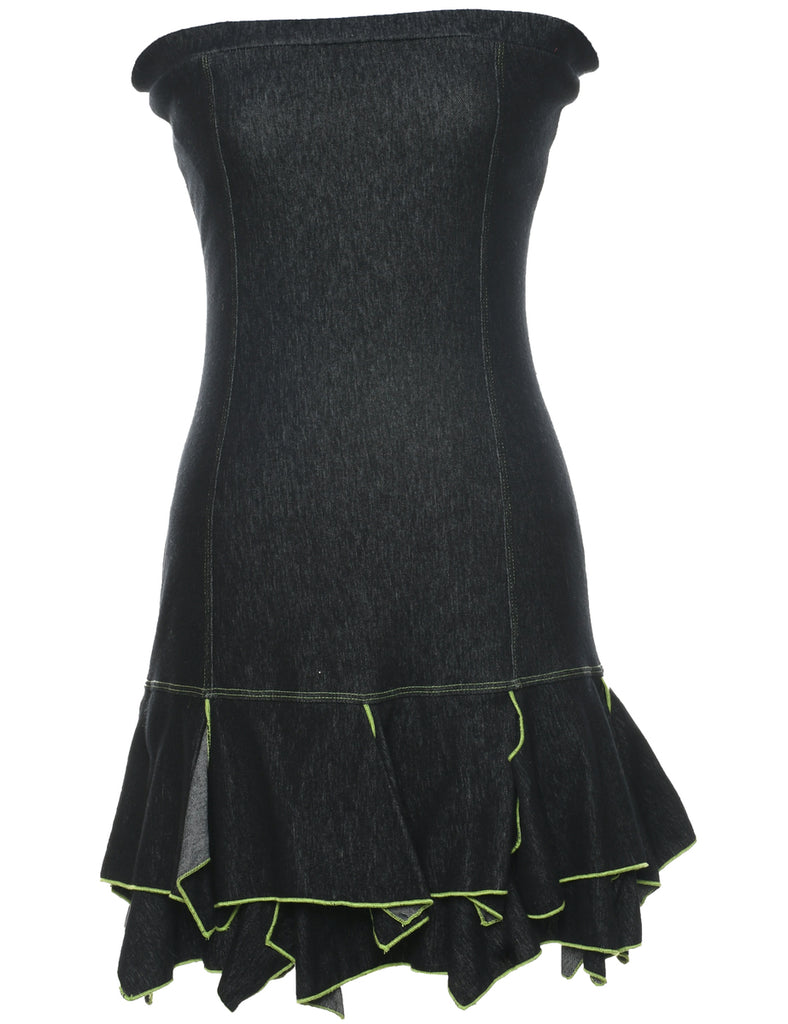 Strapless Black Dress - M