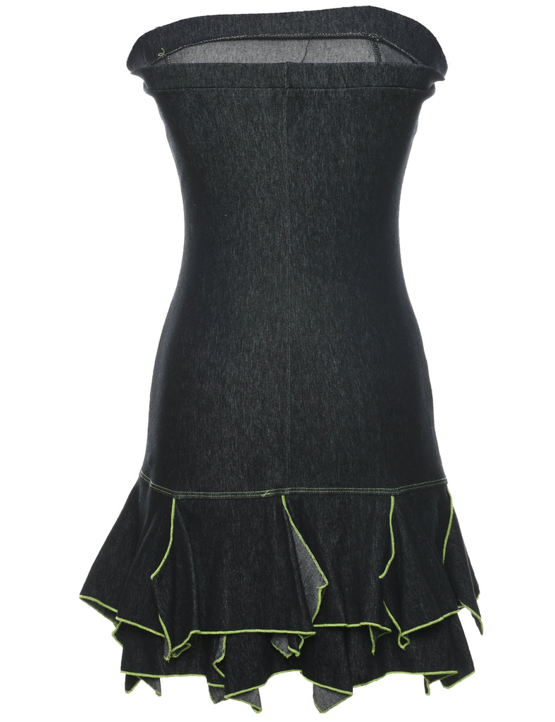 Strapless Black Dress - M