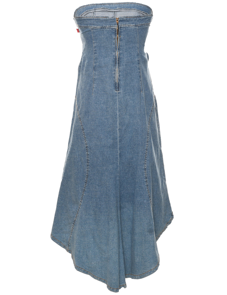 Strapless Denim Y2K Dress - S