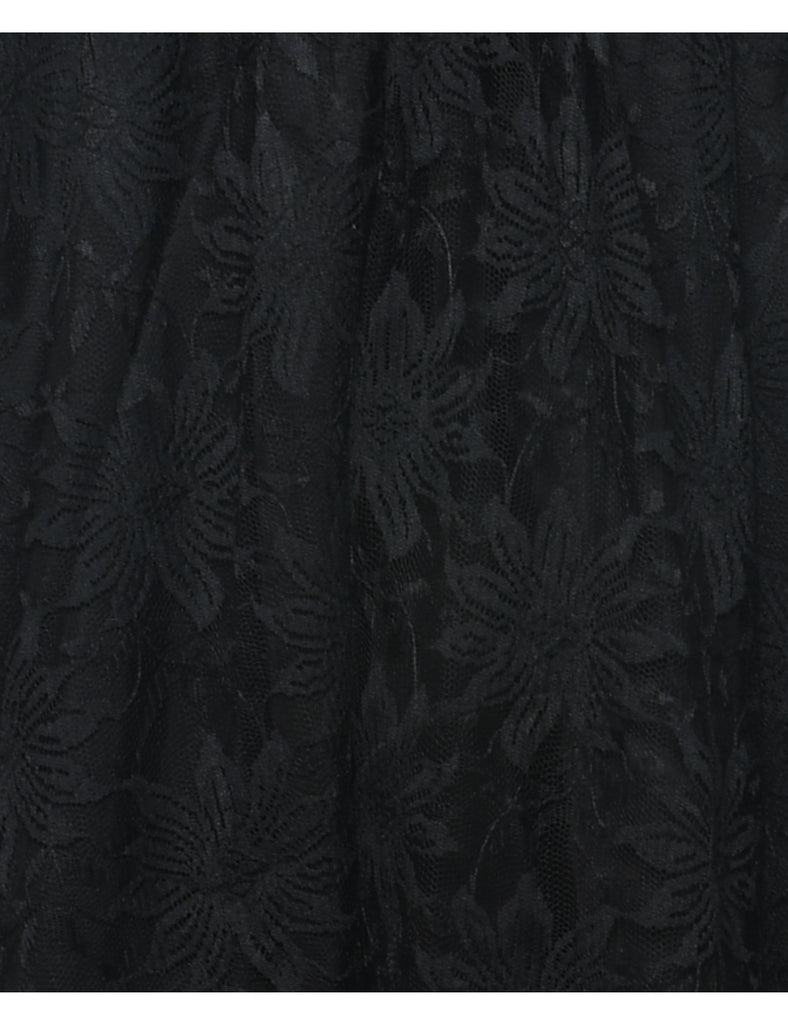 Strapless Lace Evening Dress - XS