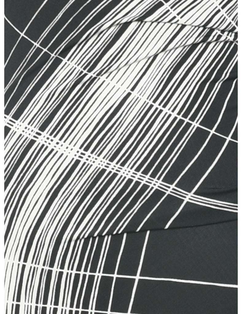 Strapless Y2K Checked Pattern Dress - XS