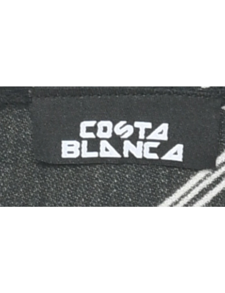 Strapless Y2K Checked Pattern Dress - XS