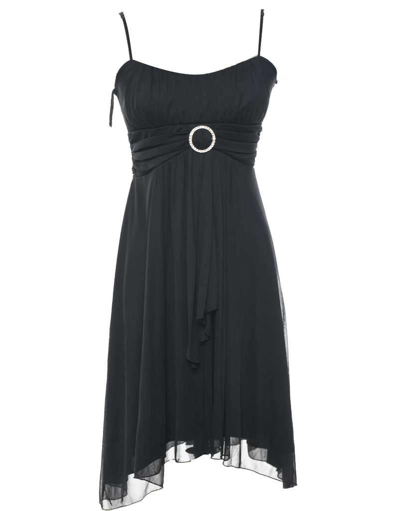 Strappy Black Y2K Evening Dress  - M