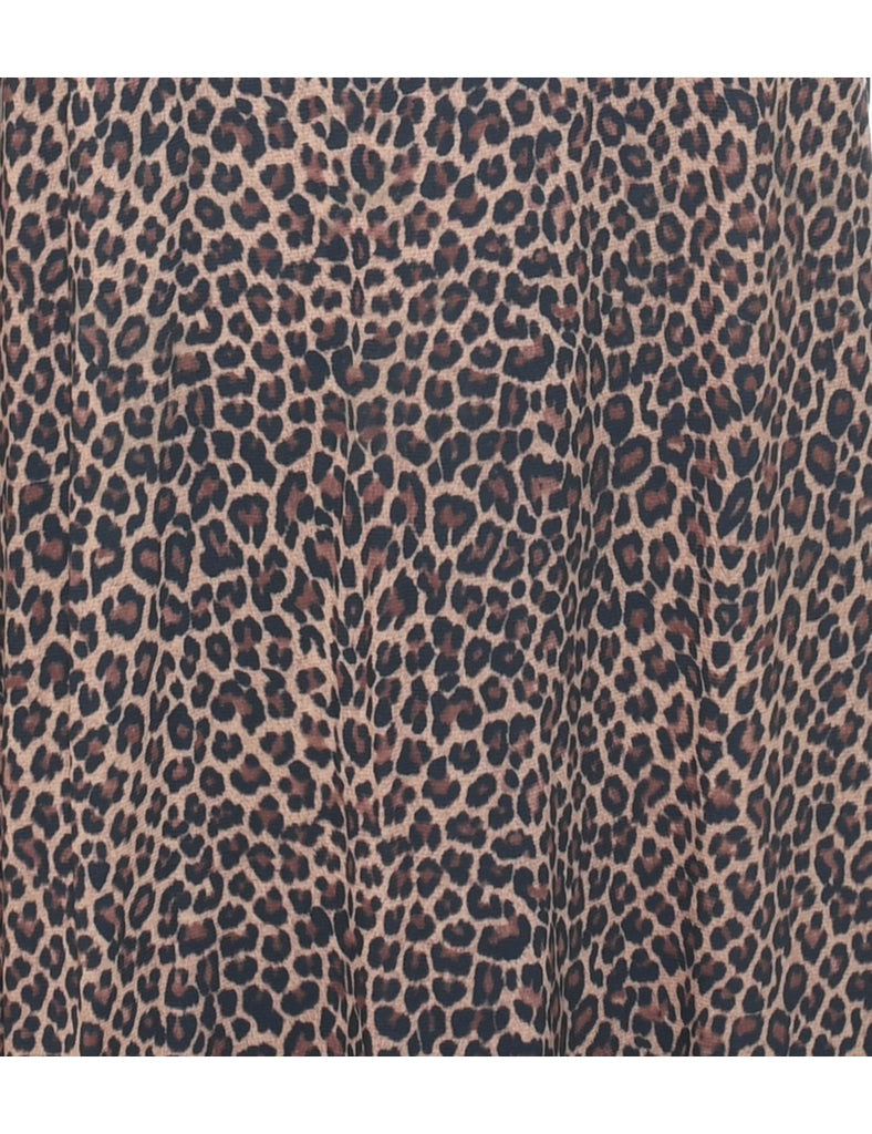 Strappy Leopard Print Dress - S