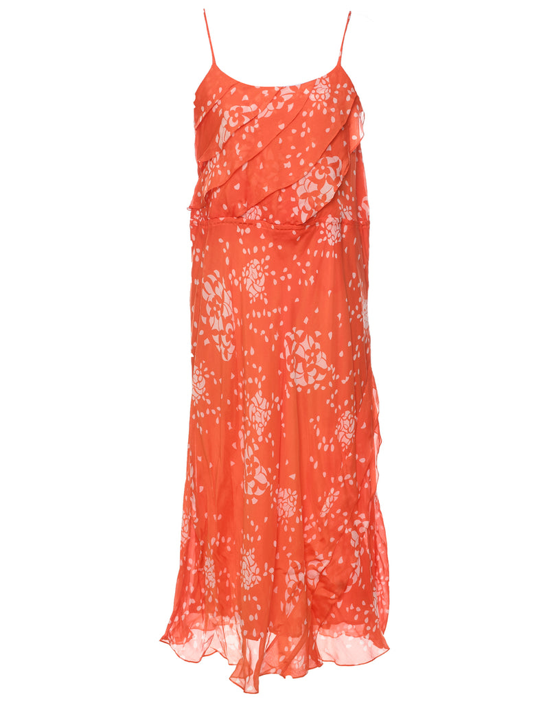 Strappy Orange Dress - S