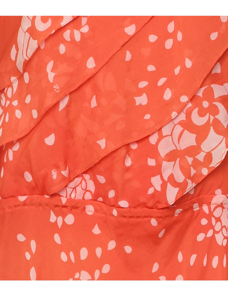 Strappy Orange Dress - S