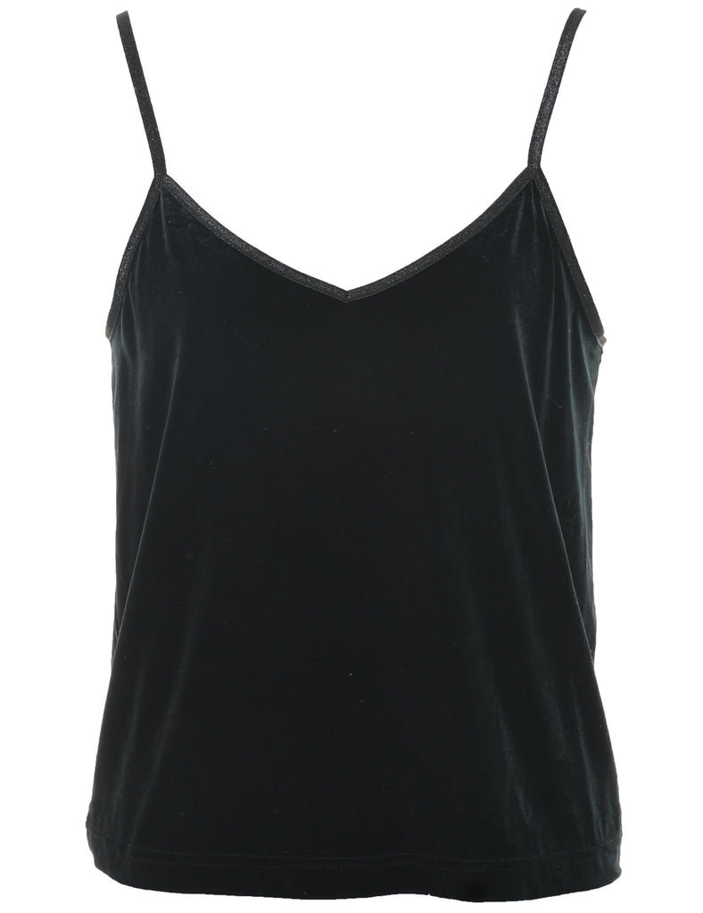 Strappy Velvet Fabric Evening Top - M
