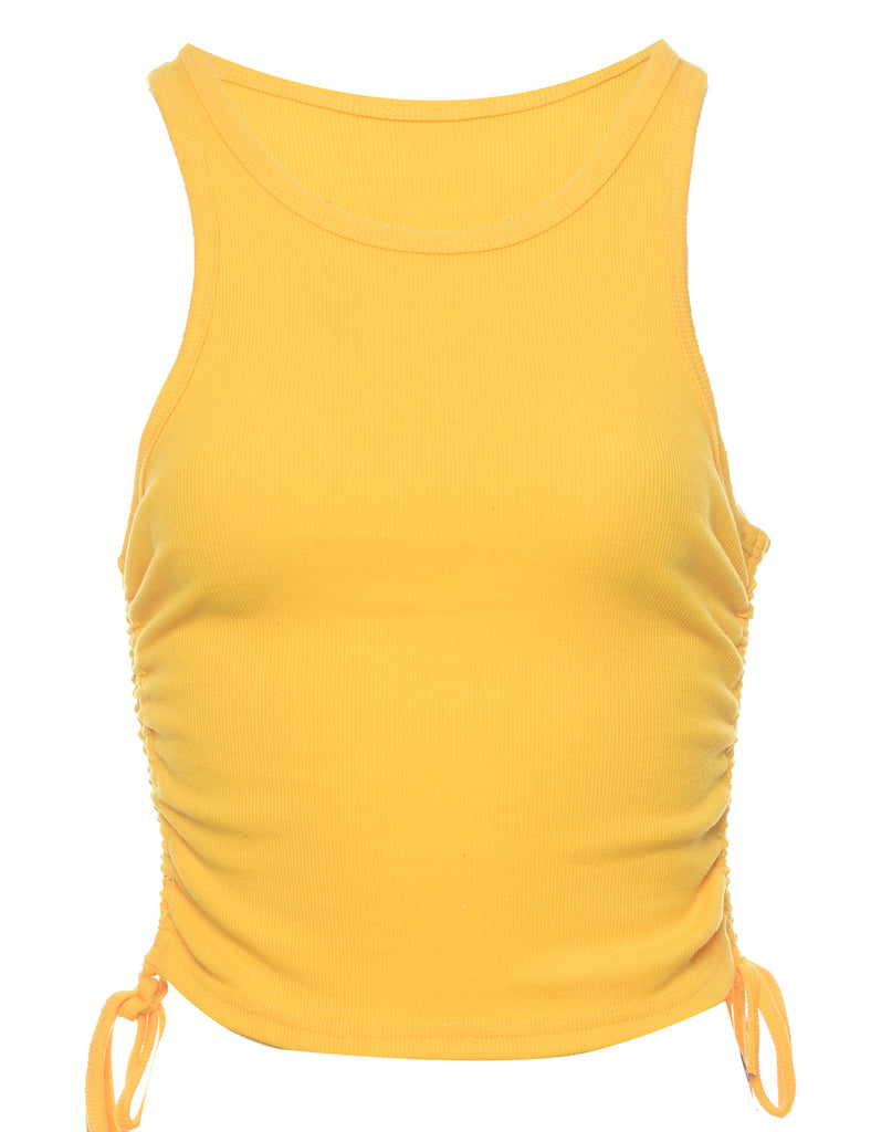 Strechy Yellow Cropped Top - XS