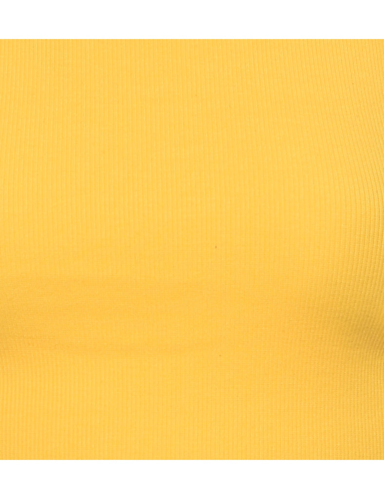 Strechy Yellow Cropped Top - XS