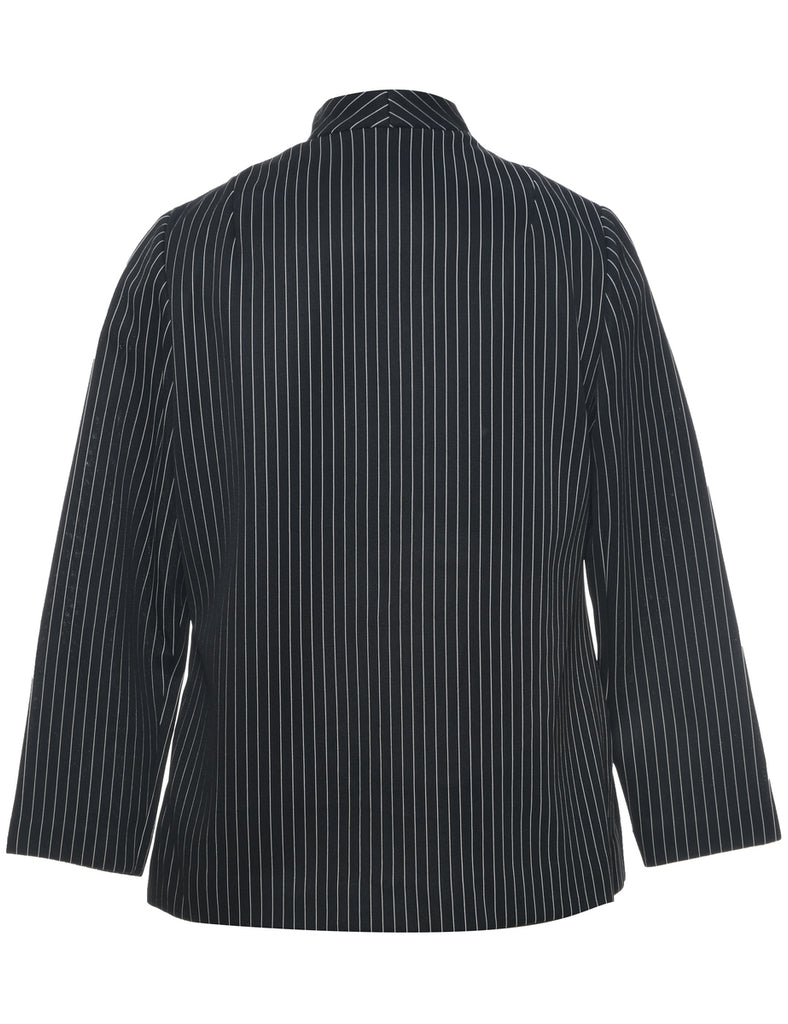 Striped Black Blazer - M