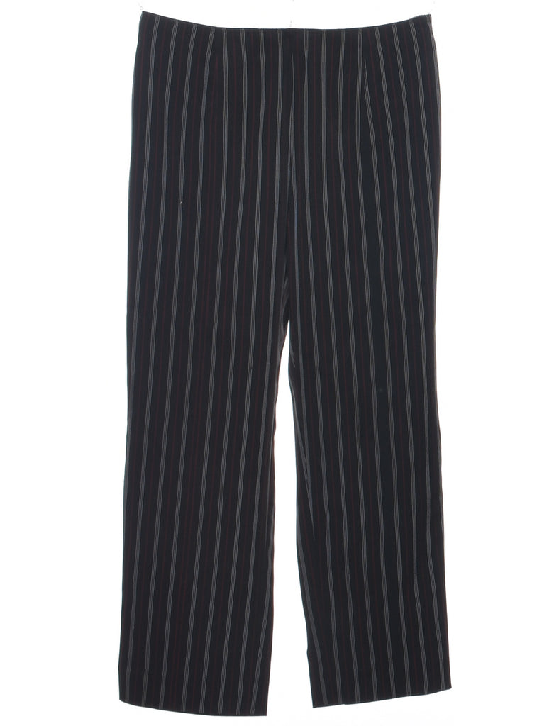Striped Black Trousers - W31 L27