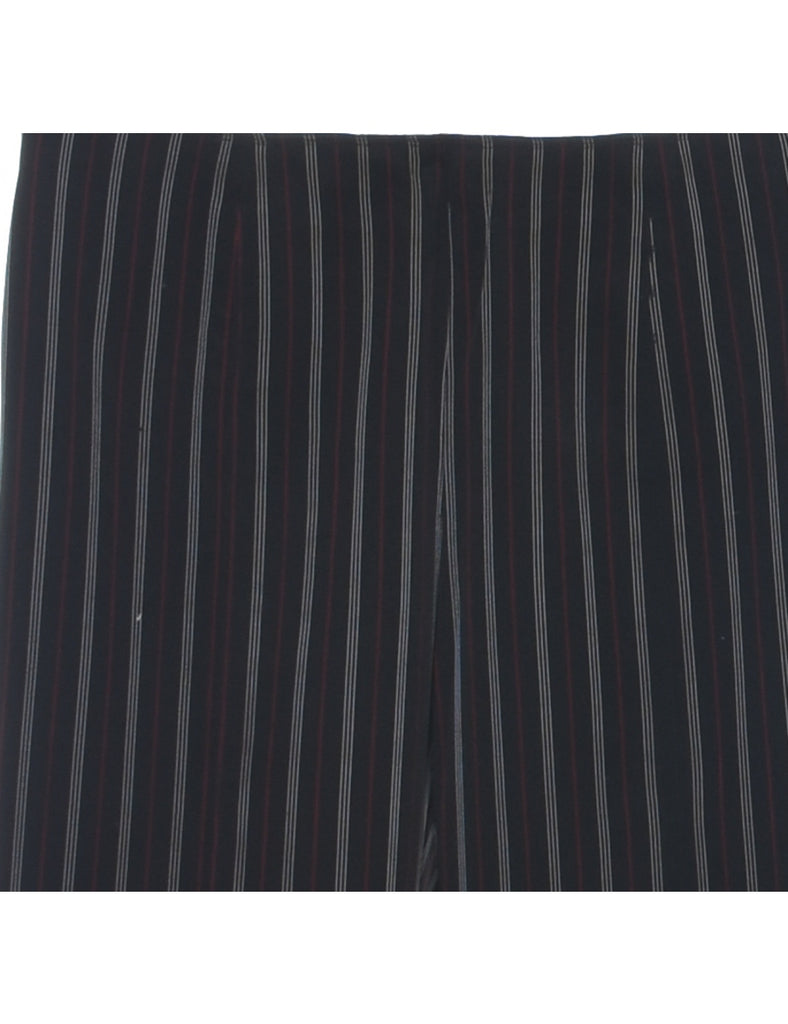 Striped Black Trousers - W31 L27