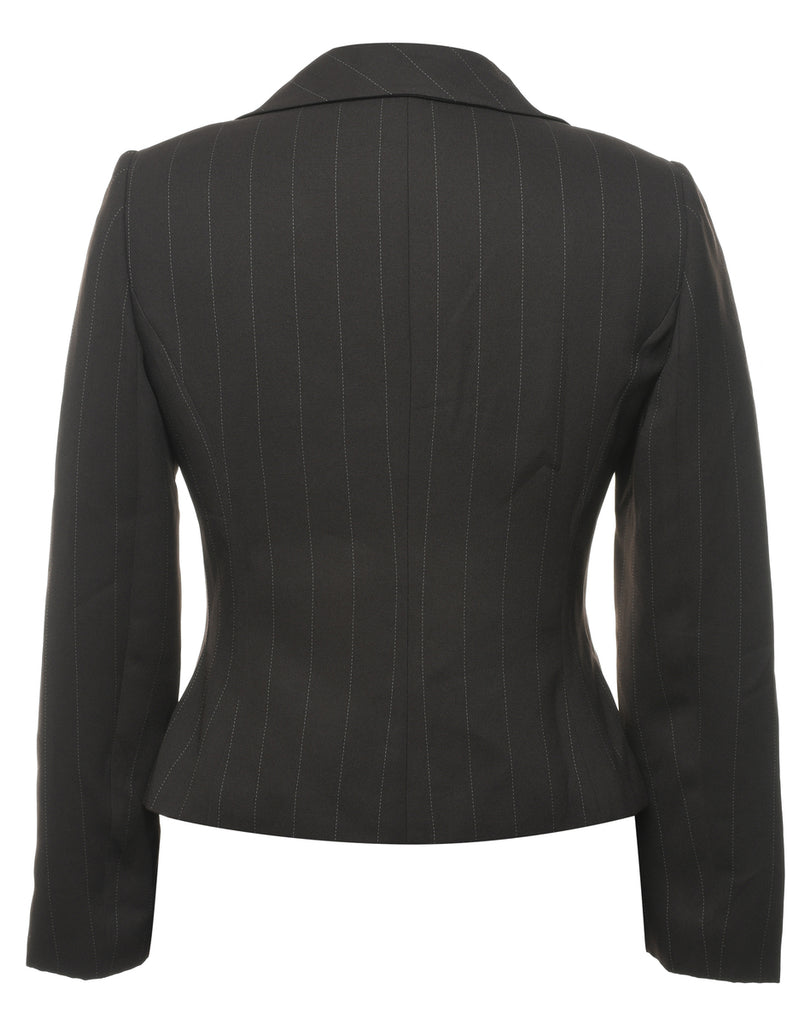Striped Brown Blazer - M