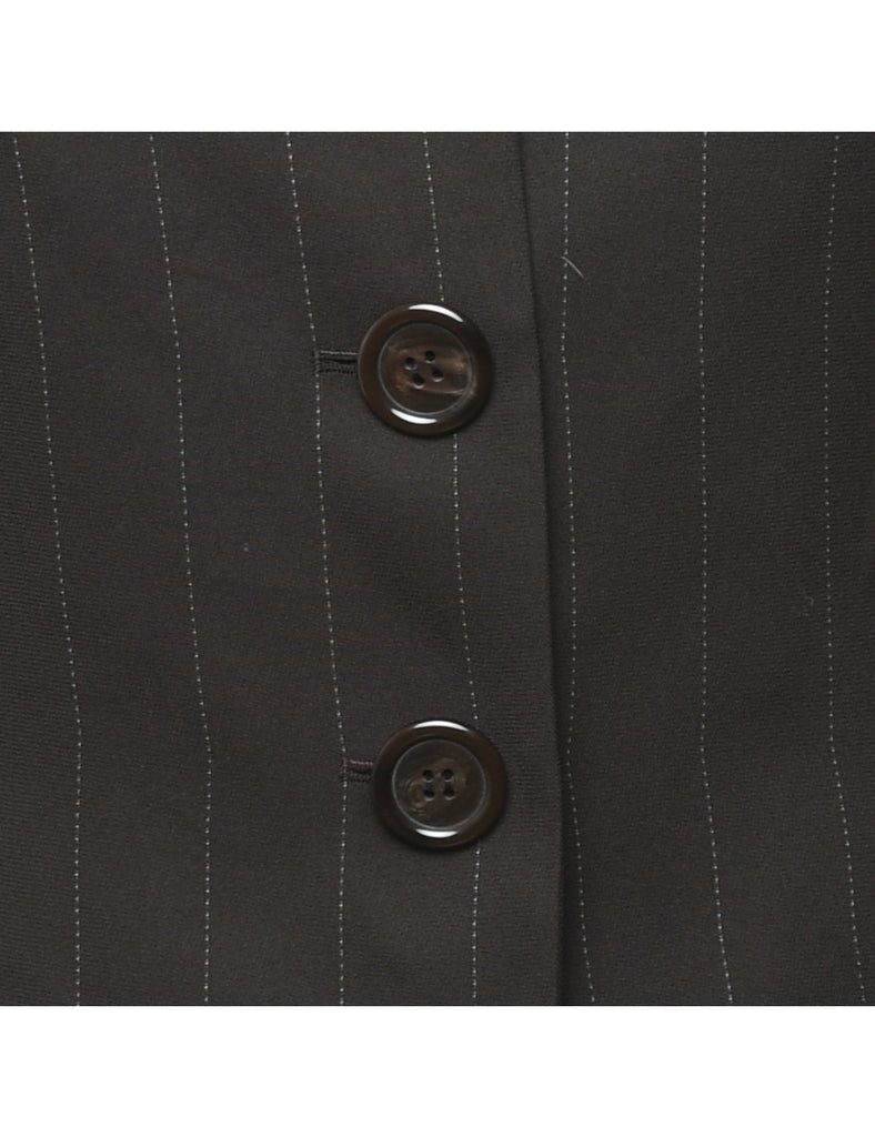 Striped Brown Blazer - M