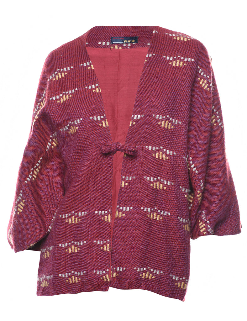 Striped Cropped Kimono - M