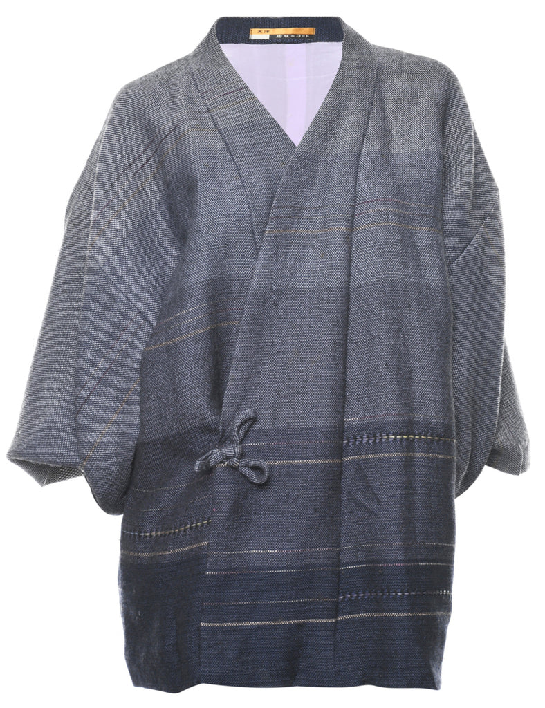 Striped Cropped Kimono - XL