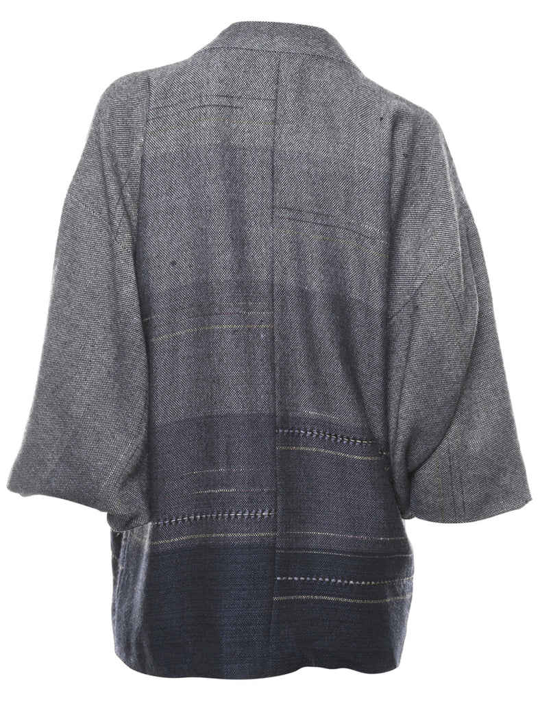 Striped Cropped Kimono - XL