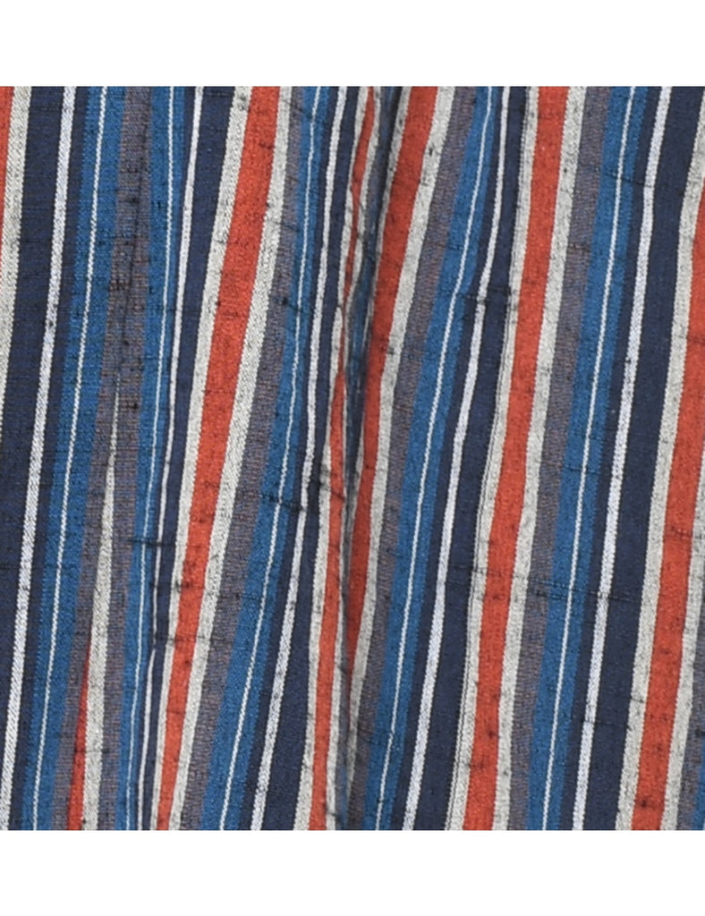 Striped Cropped Kimono - L