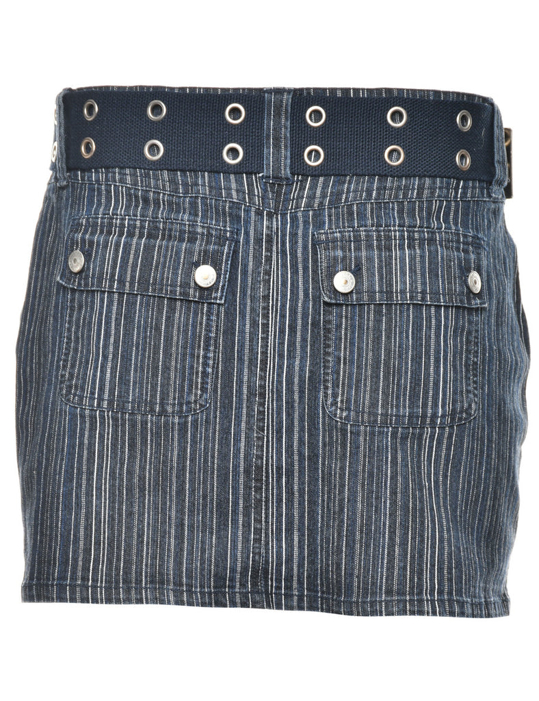 Striped Denim Skirt - M