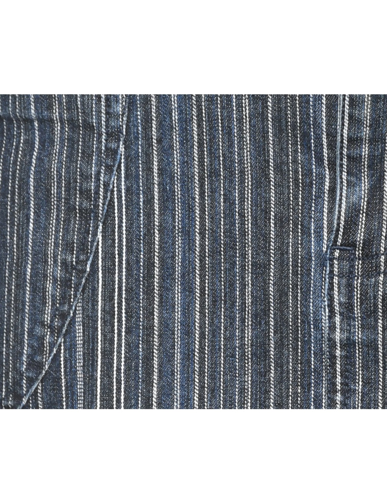 Striped Denim Skirt - M