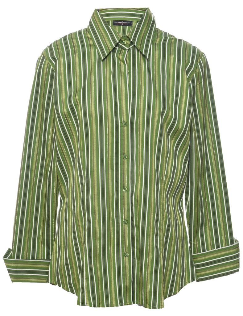 Striped Evening Blouse - L