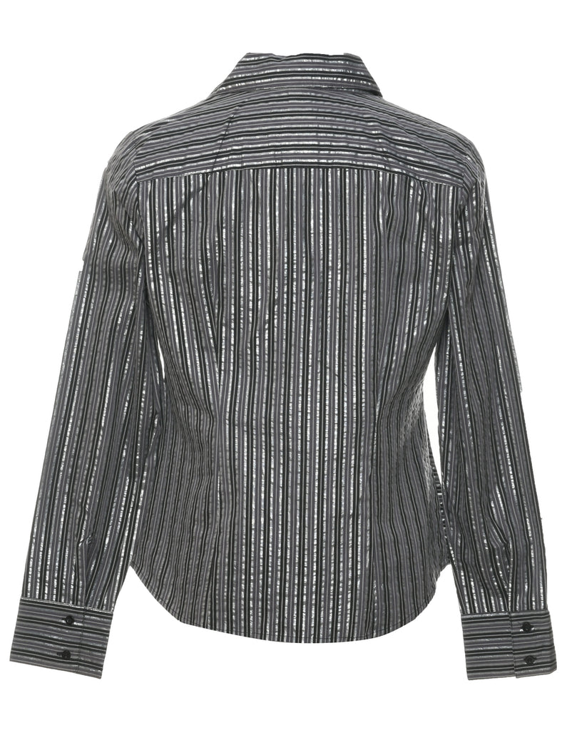 Striped Evening Blouse - L