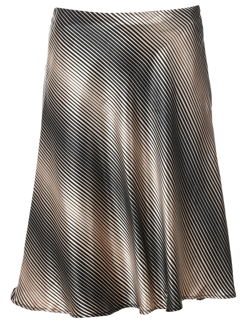 Striped Flared Skirt - M