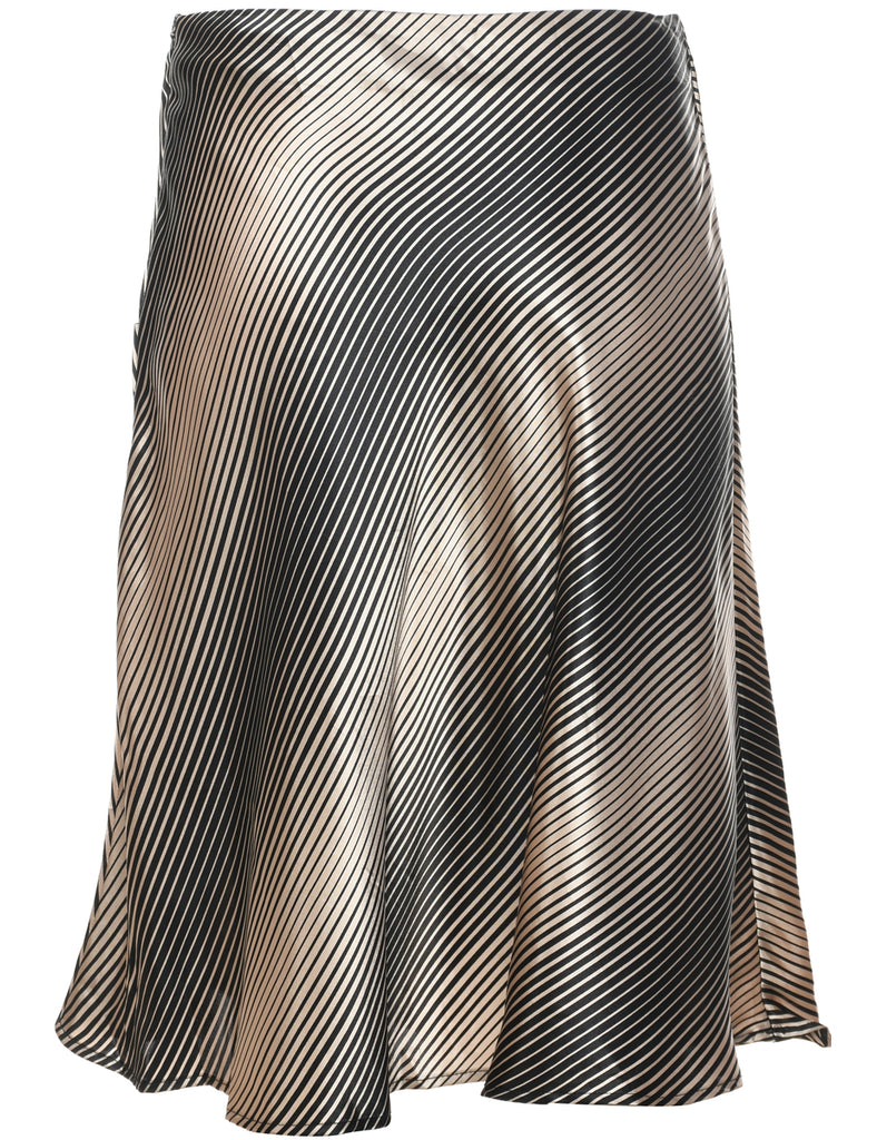 Striped Flared Skirt - M