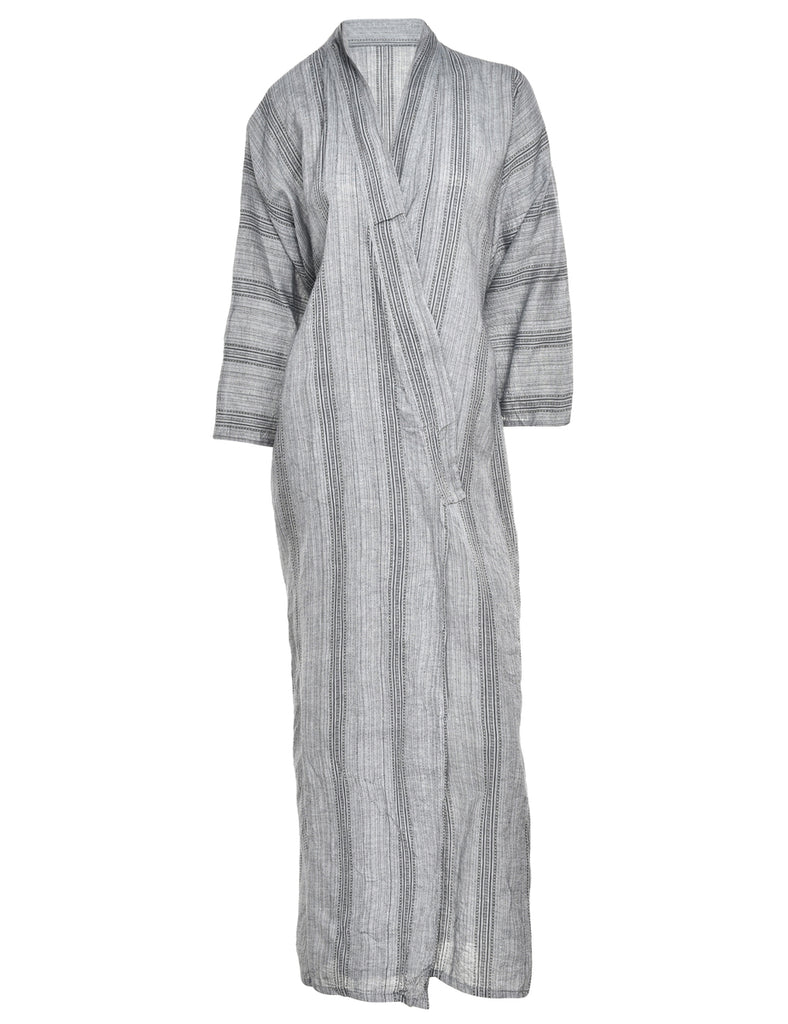 Striped Full Length Kimono - L