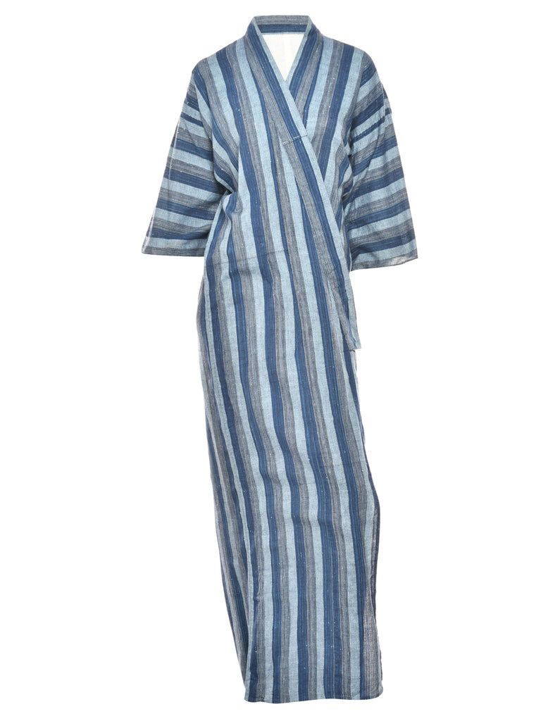 Striped Full Length Kimono - L