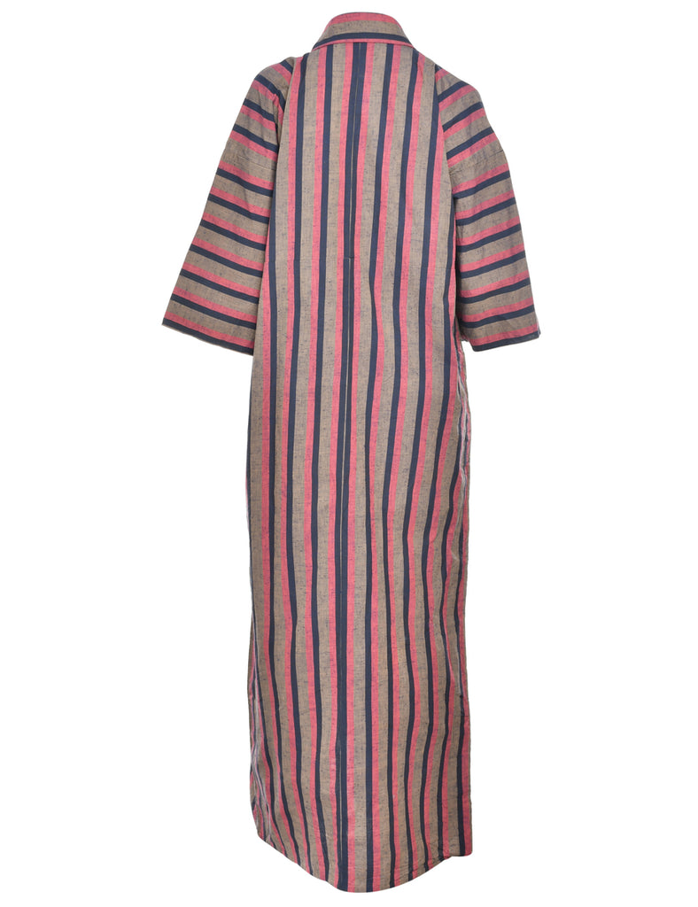 Striped Full Length Kimono - L
