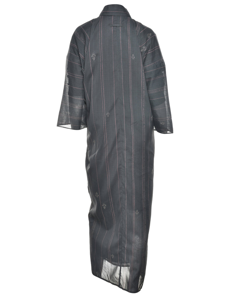Striped Full Length Kimono - XL