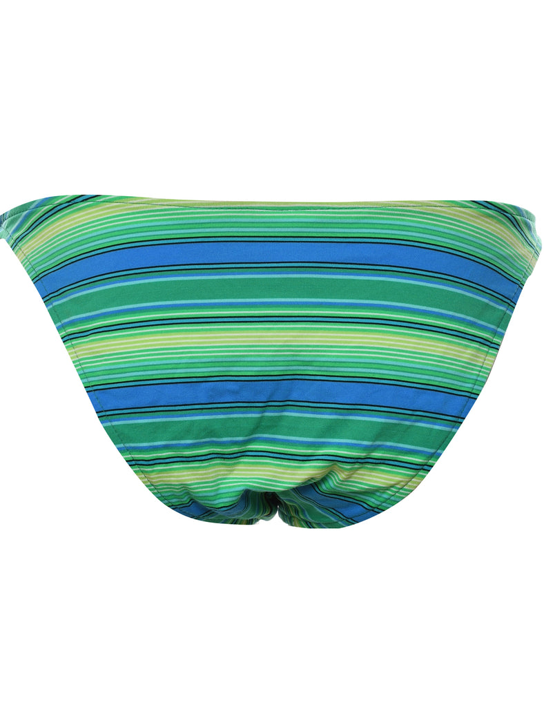 Striped Multi-Colour Bikini Bottoms - S
