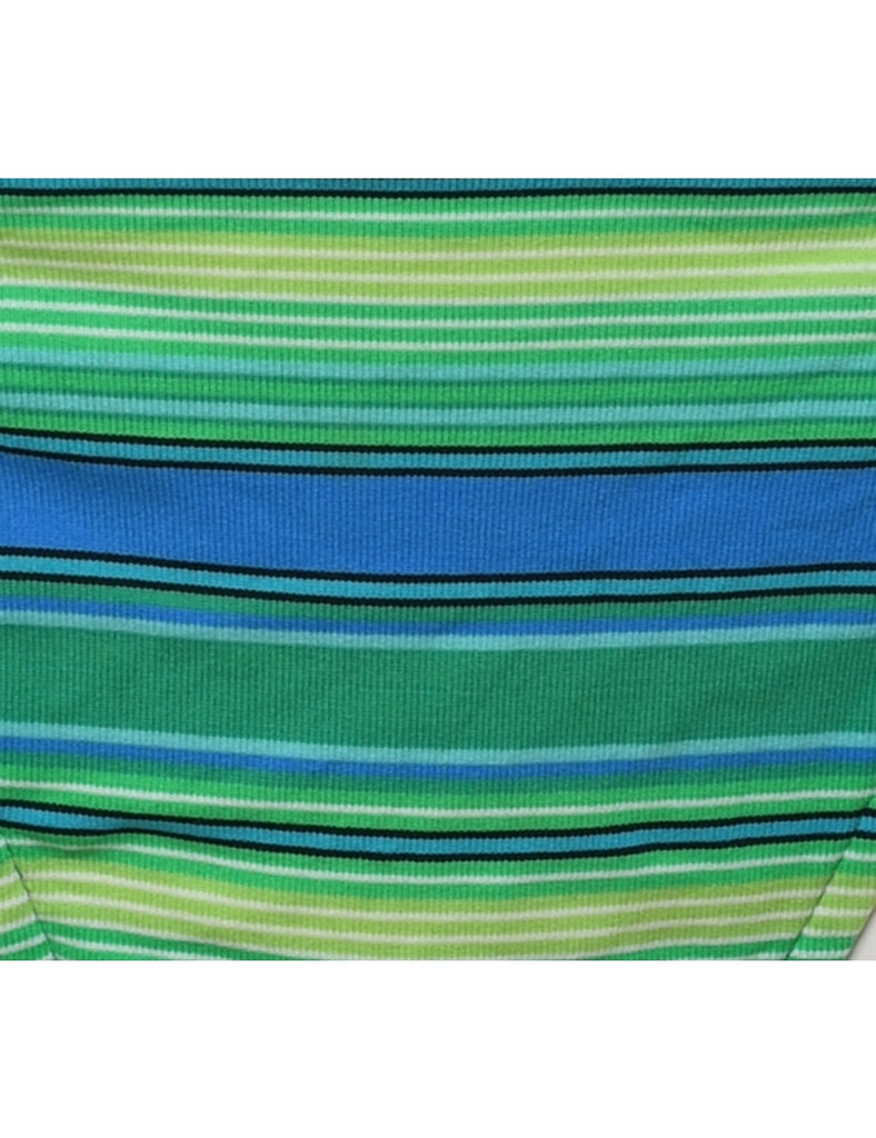 Striped Multi-Colour Bikini Bottoms - S