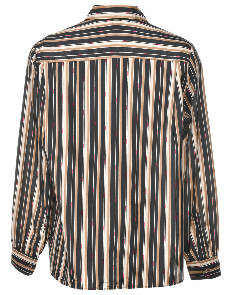 Striped Pattern Blouse - M