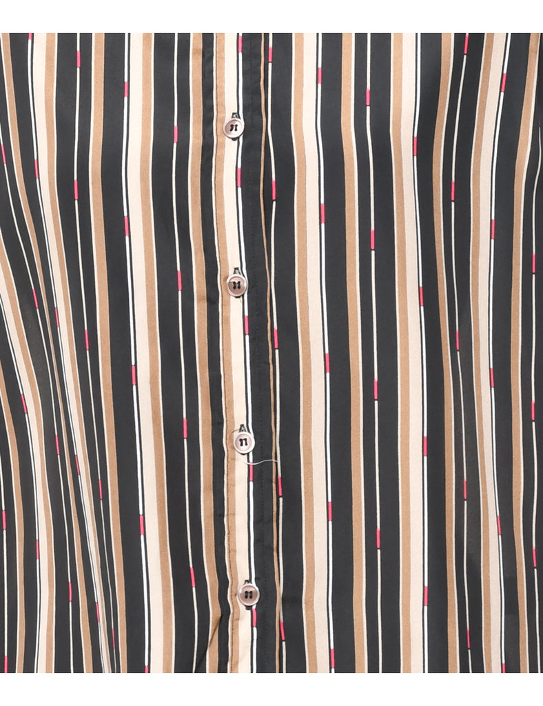 Striped Pattern Blouse - M