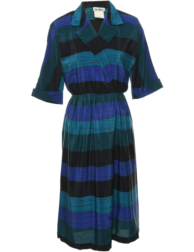 Striped Pattern Dress - M