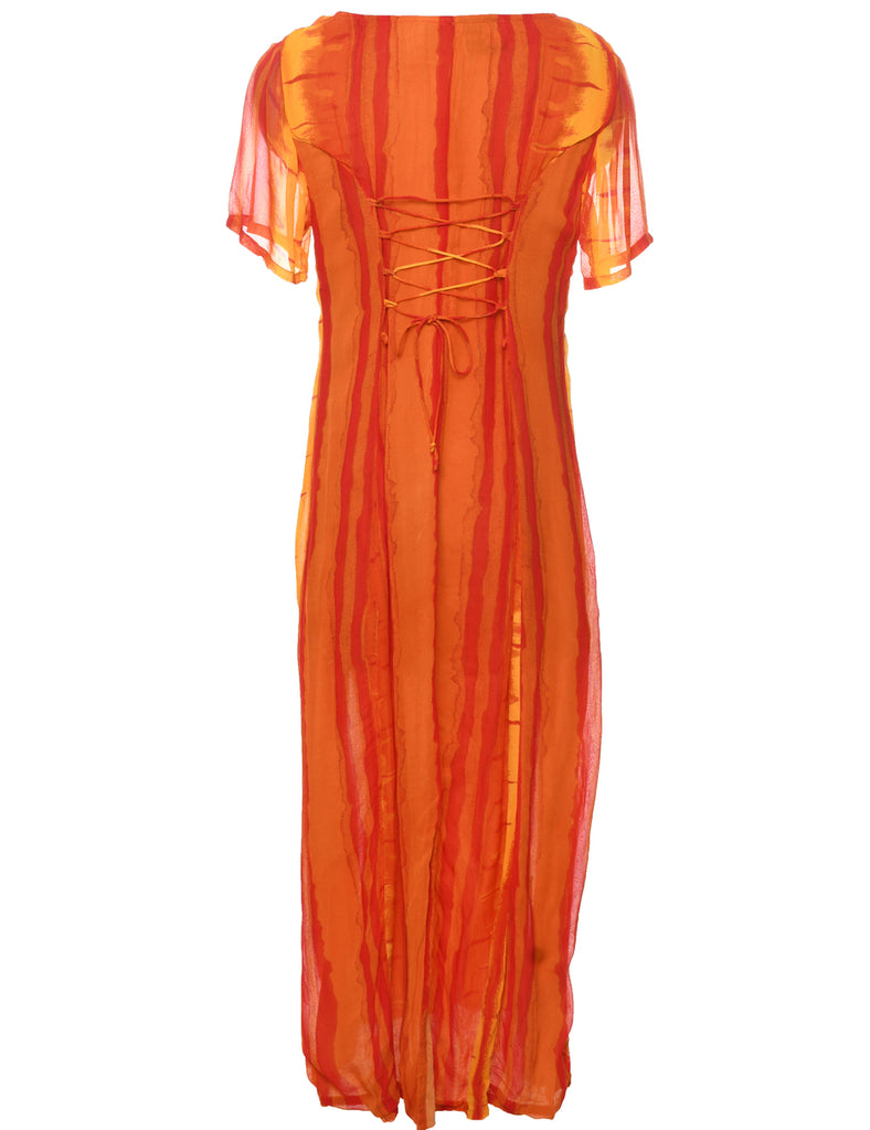 Striped Pattern Dress - M