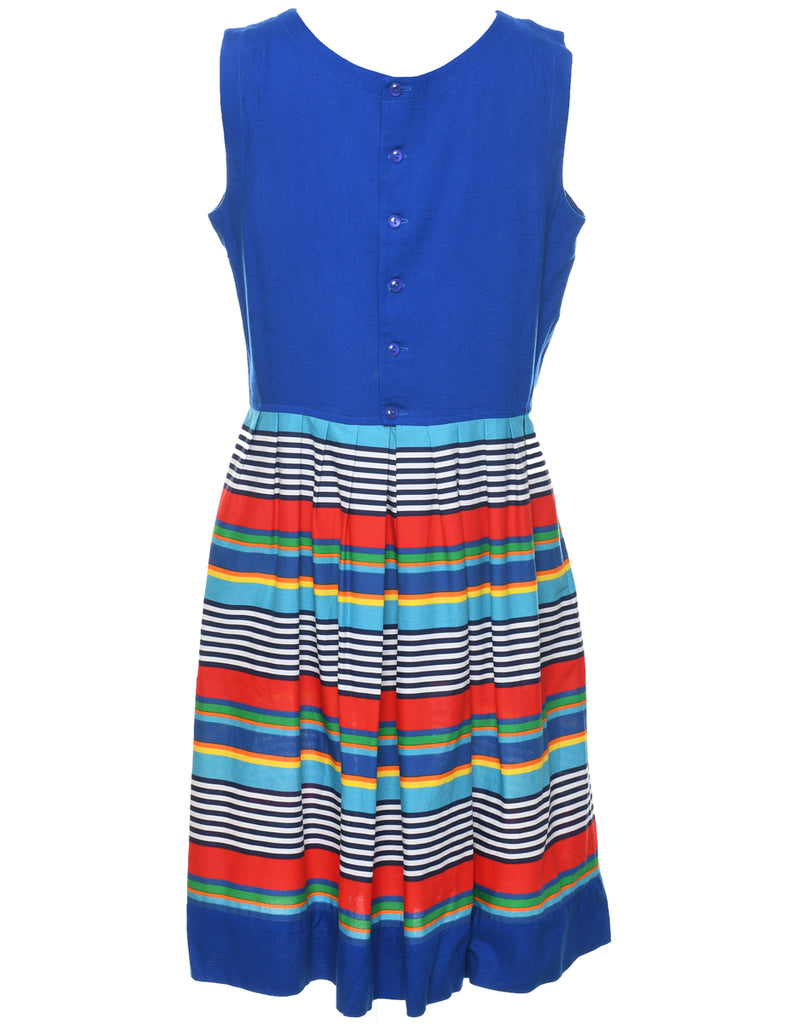 Striped Pattern Dress - L