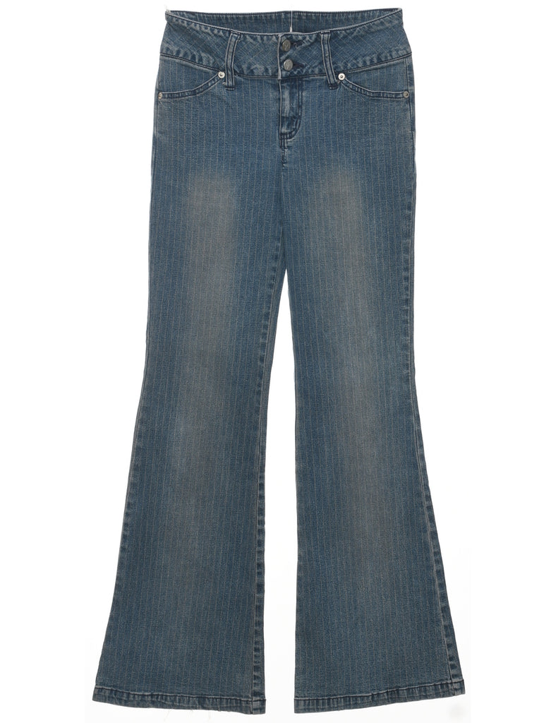 Striped Pattern Flared Jeans - W27 L32