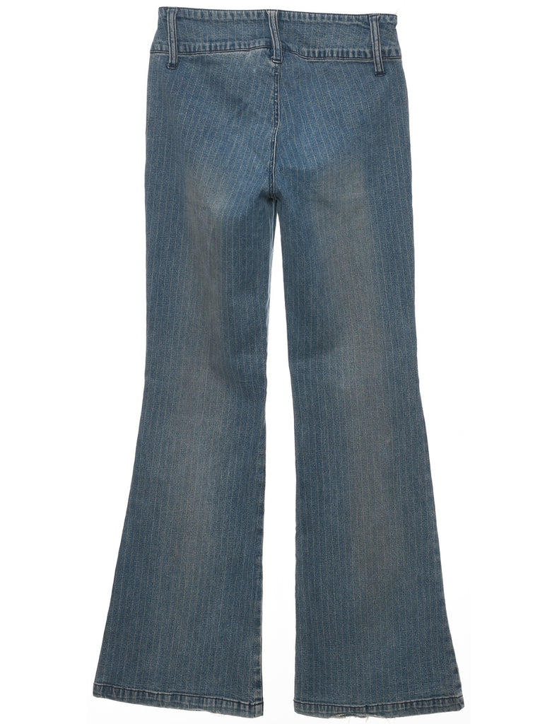 Striped Pattern Flared Jeans - W27 L32