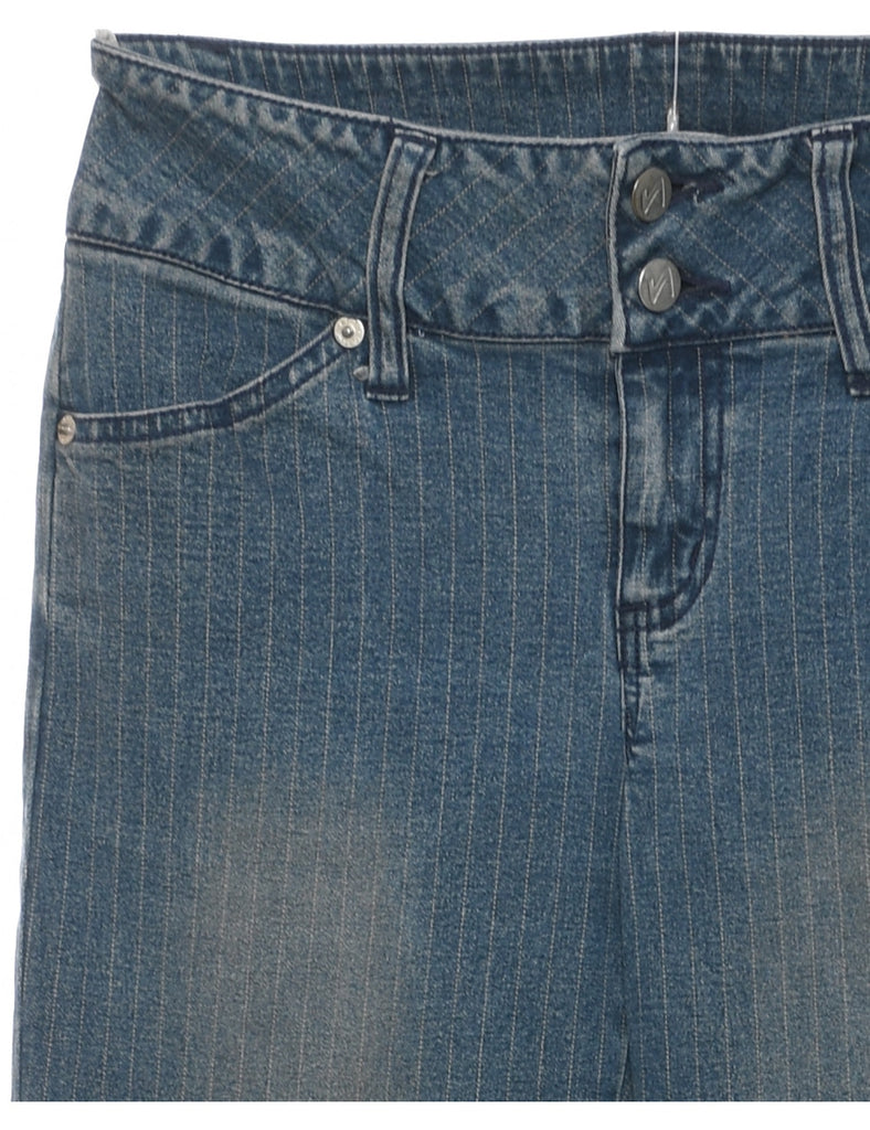 Striped Pattern Flared Jeans - W27 L32