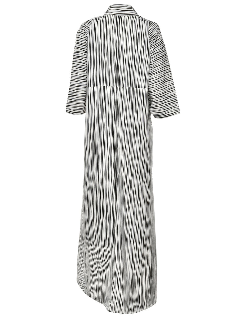 Striped Pattern Full Length Kimono - XL