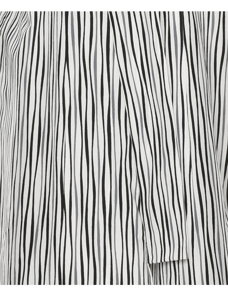 Striped Pattern Full Length Kimono - XL