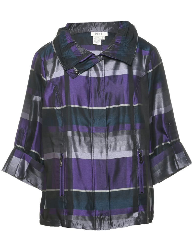 Striped Pattern Jacket - L