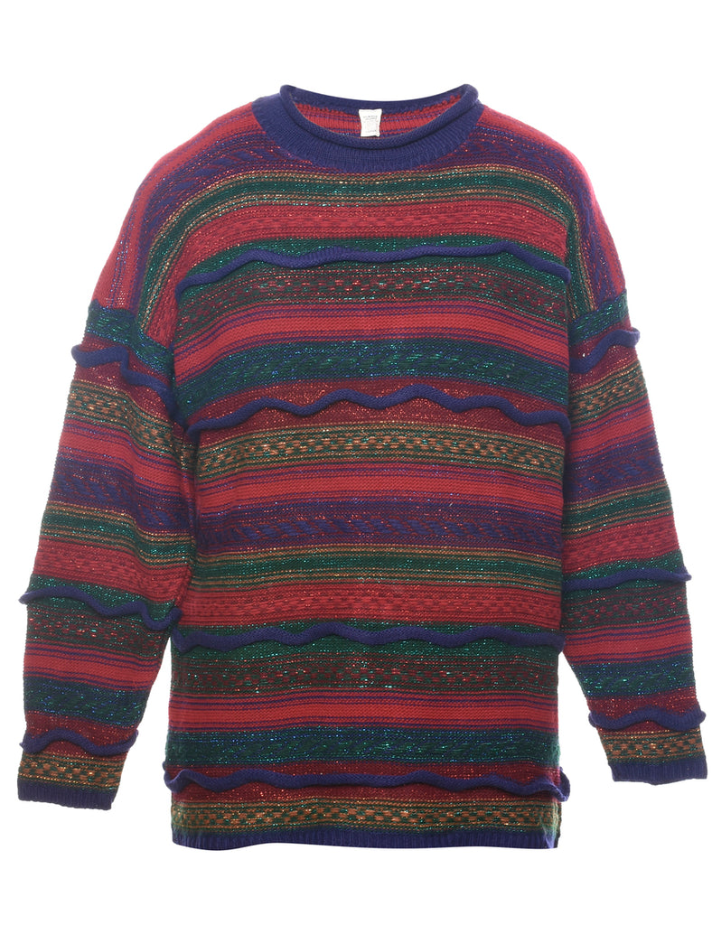 Striped Pattern Jumper - L