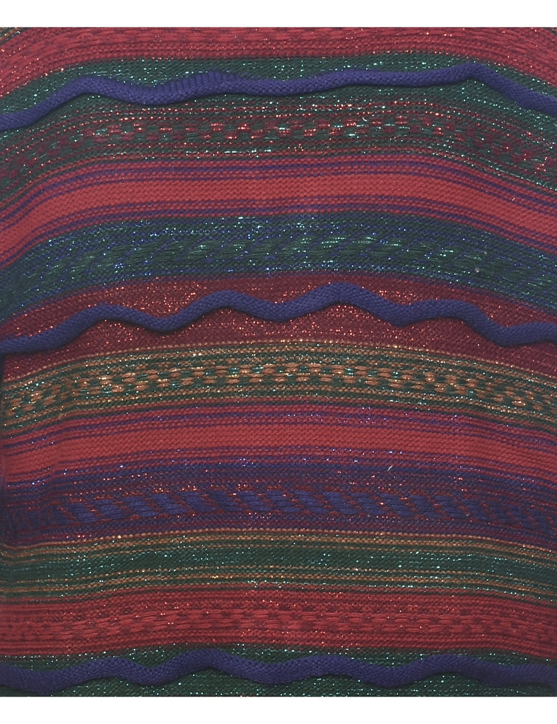 Striped Pattern Jumper - L