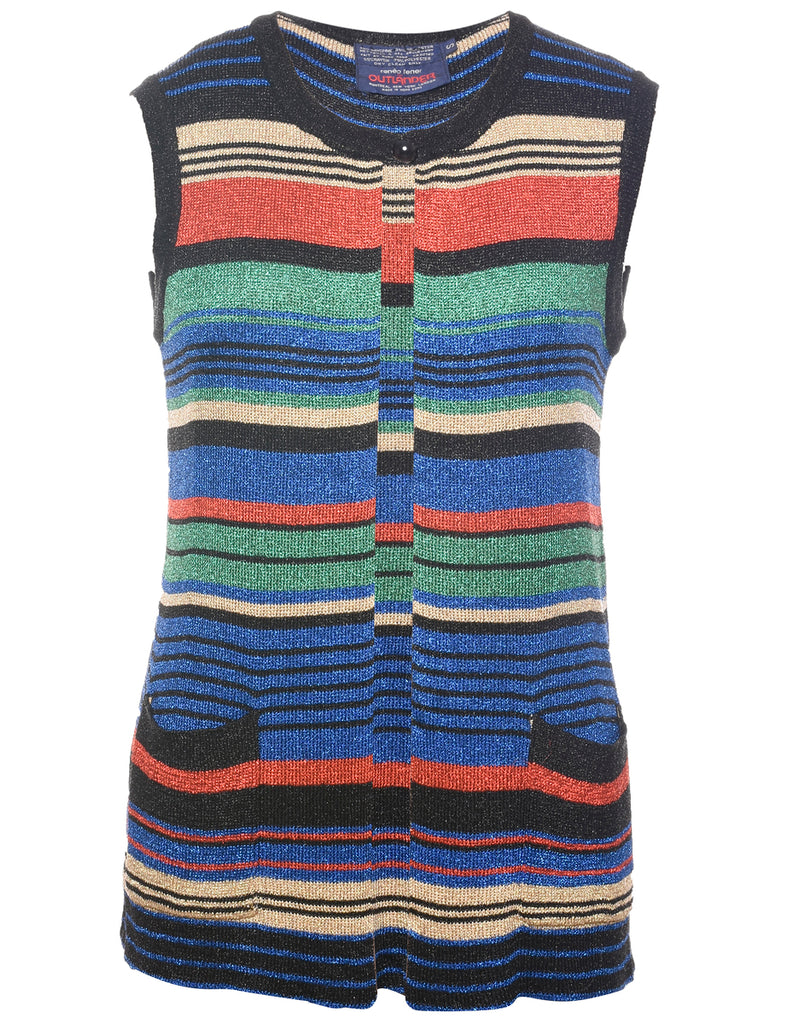 Striped Pattern Vest - S